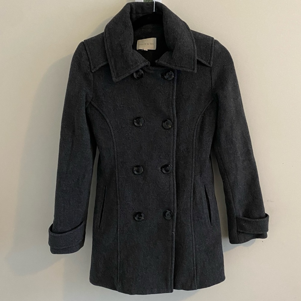 Monk&Lou Grey Peacoat